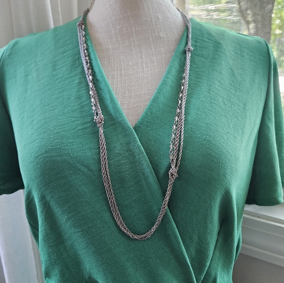 LOFT Jewelry - Ann Taylor Silver and Beaded Necklace
